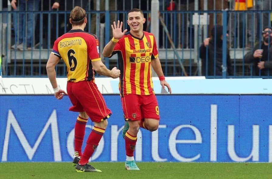 Nikola Krstovic e Federico Baschirotto, Empoli-Lecce (LaPresse-Calcioinpillole.com)