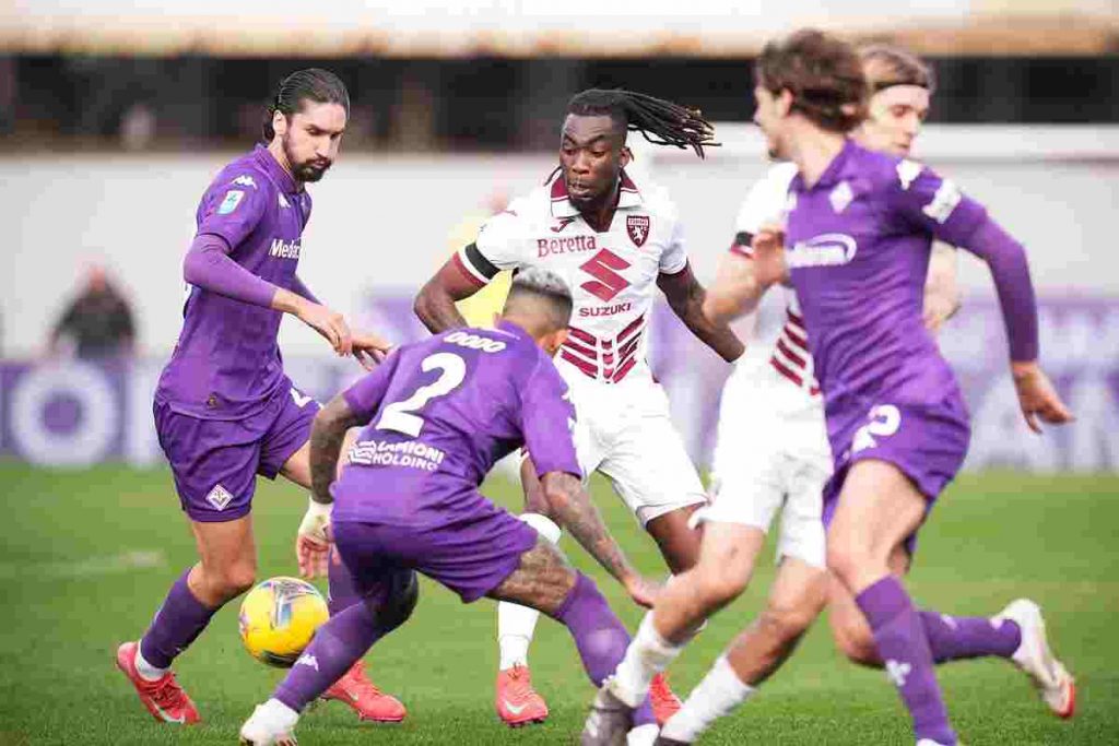 Fiorentina-Torino 1-1, Kean non basta: i Granata pareggiano in 10