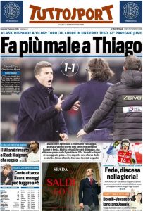 Tuttosport, domenica 25 gennaio 2025