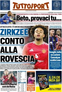 Tuttosport, Lunedì 6 Gennaio 2025